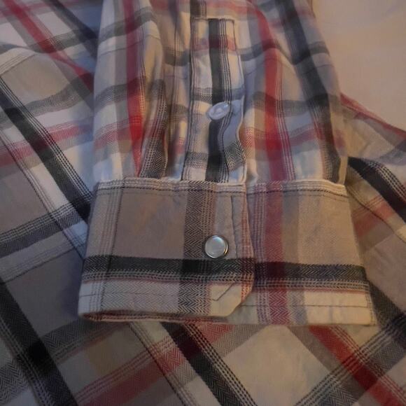 Levi's Modern Western Plaid Men's Cowboy Pearl Snap Long Sleeve Button Up Shirt - Picture 5 of 8
